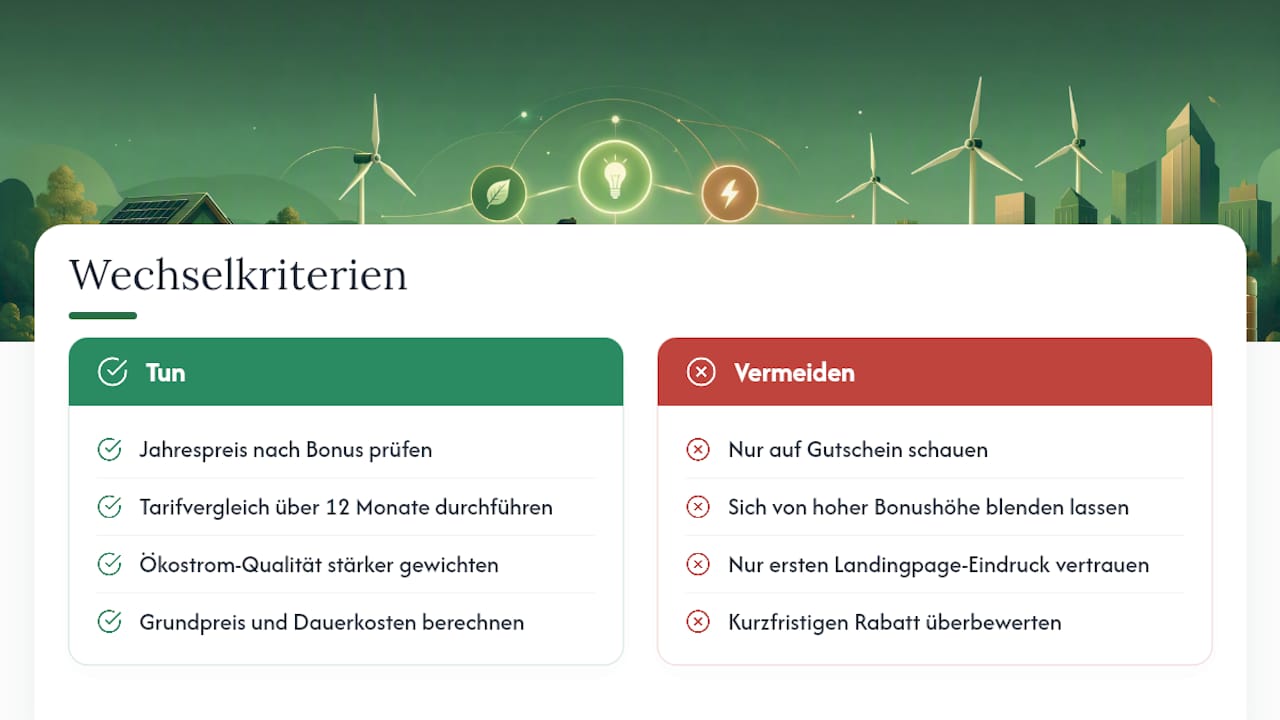 Lohnt sich der Wechsel nur wegen des Gutscheins? — overview diagram