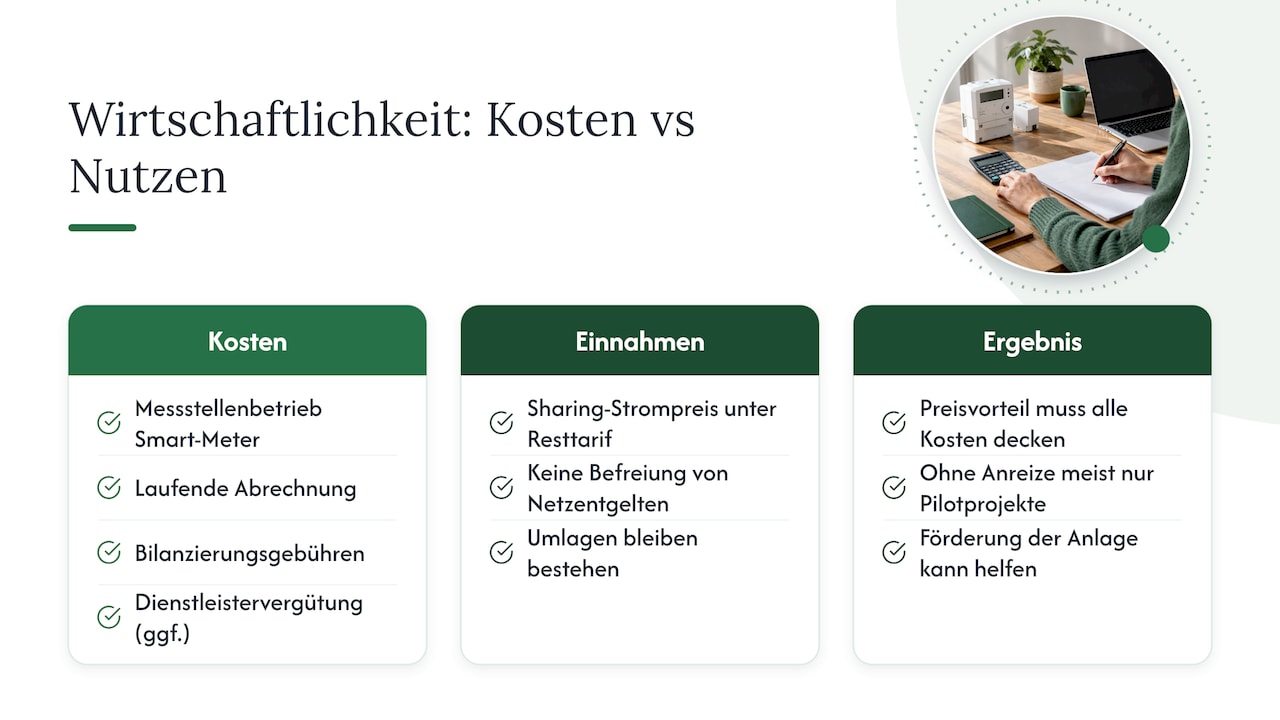 Lohnt sich Energy Sharing wirtschaftlich? Netzentgelte, Umlagen und ein Rechenbeispiel — overview diagram