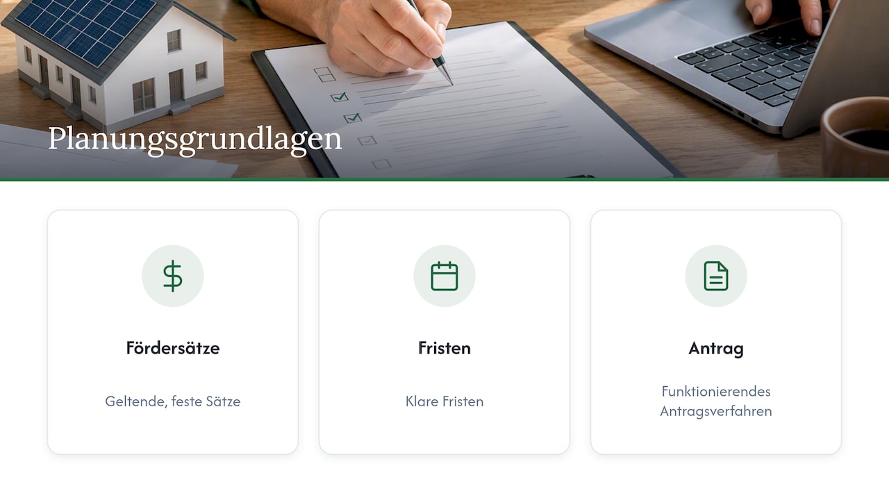 Fördersätze, Fristen und Antragsverfahren im Überblick