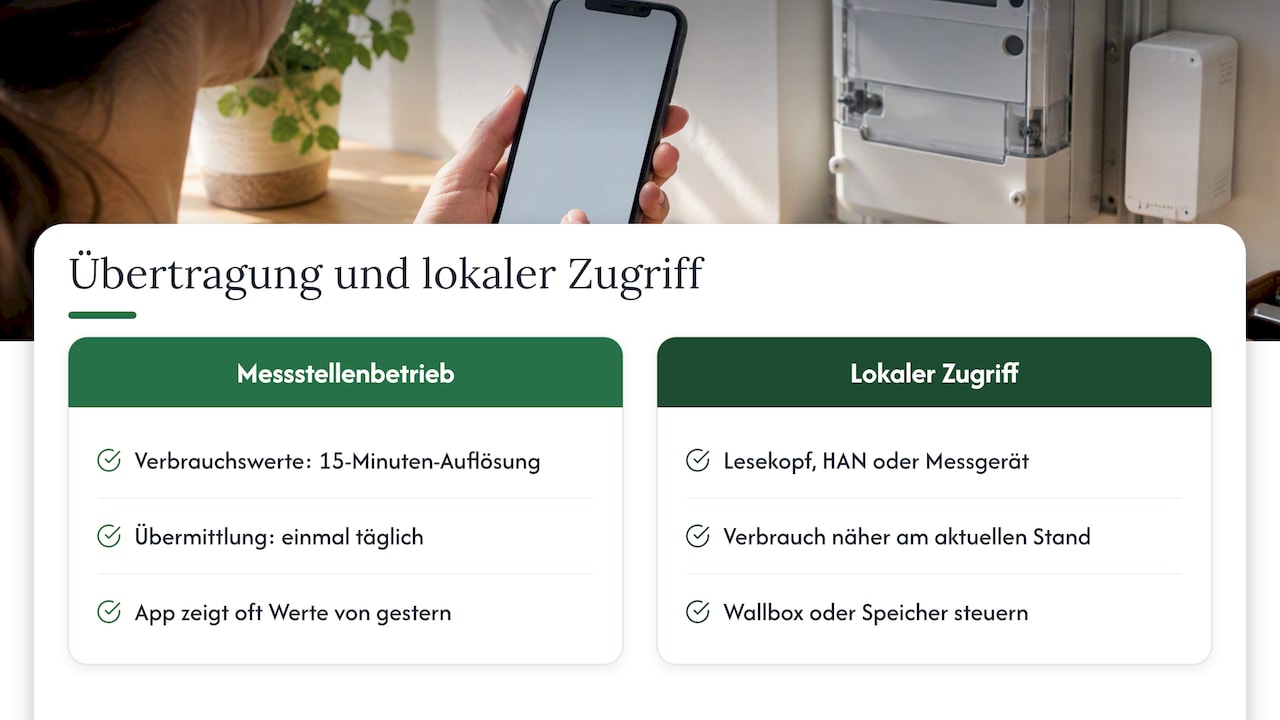 Tägliche Datenübertragung und drei lokale Zugriffswege